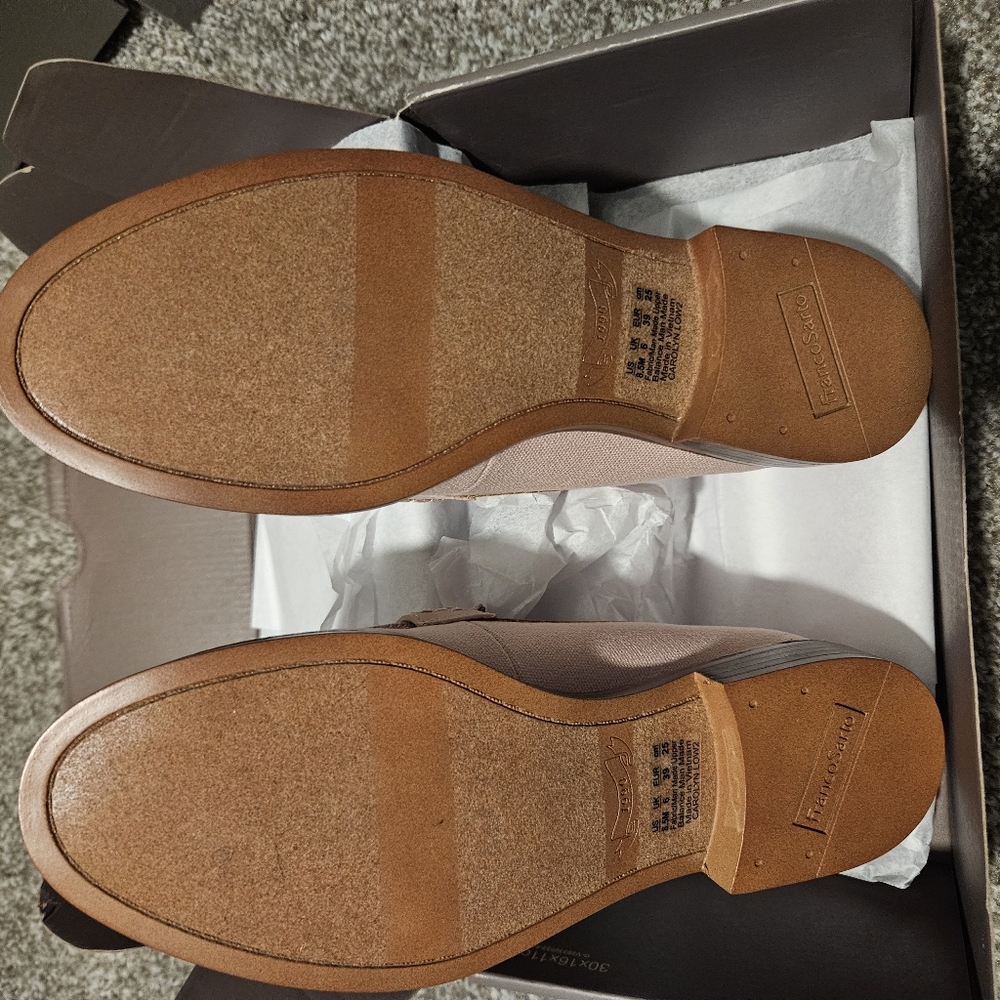 Franco Sarto Blush Pink Tassel Loafers - Picture 4 of 6